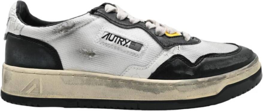 Autry Mesh Suede White Silver Sneakers Multicolor Dames