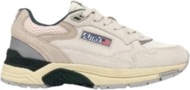 Autry Mesh Veterschoenen in Wit Roze