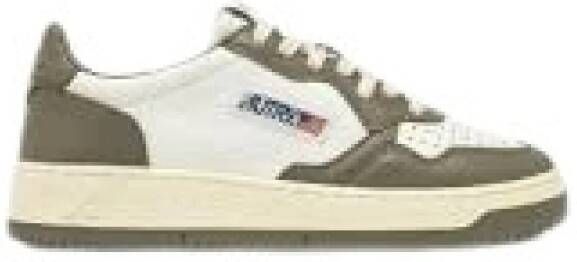 Autry Militair Groene Leren Lage Sneakers