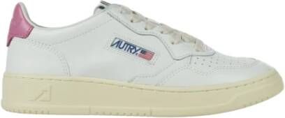 Autry Leren Lage Sneakers met Contrast Inzetstukken White Dames