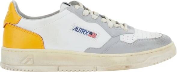 Autry Vintage Medalist Lage Top Leren Sneakers Multicolor Heren