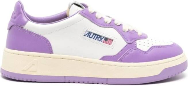 Autry Medalist 01 Lage Sneakers Wit Violet Multicolor Heren