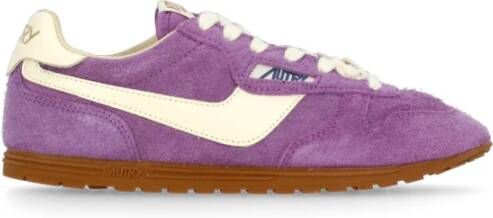 Autry Paarse Suède Sneakers voor Vrouwen