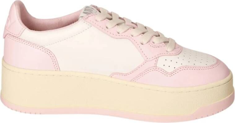 Autry Roze platte schoenen met kleurblok ontwerp Multicolor Dames