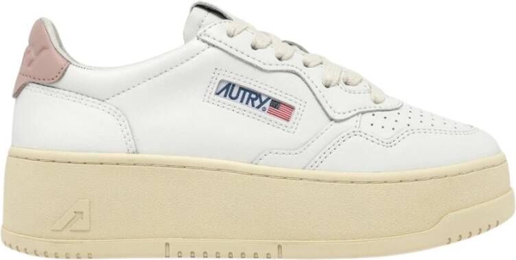 Autry Witte Leren Suède Platform Sneakers - Foto 4