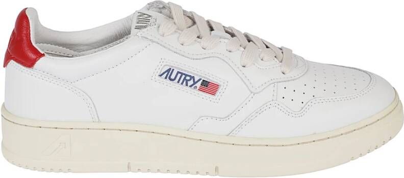 Autry Upgrade je Sneaker Game met Witte en Rode Leren Sneakers voor Mannen White Heren