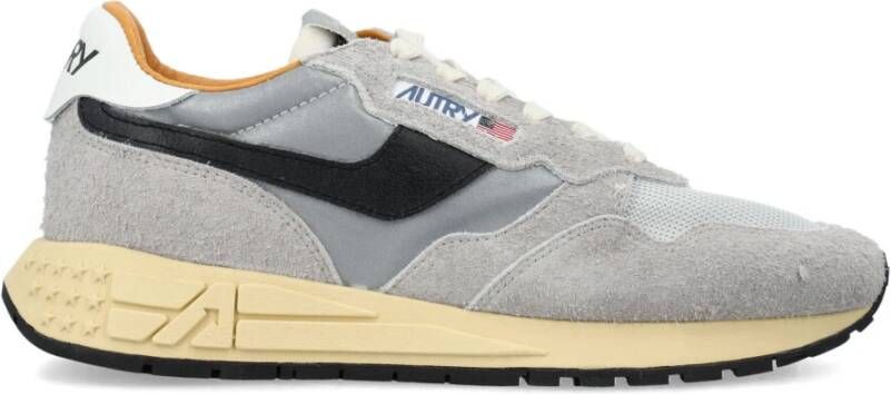 Autry Grijze Reelwind Sneakers met Suède Inzetstukken Gray Heren