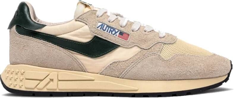 Autry Reelwind Lage Sneakers in Beige en Groen