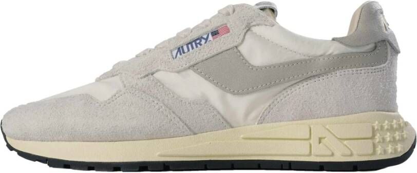 Autry Reelwind Lage Witte Sneakers Nylon Suede Multicolor Heren