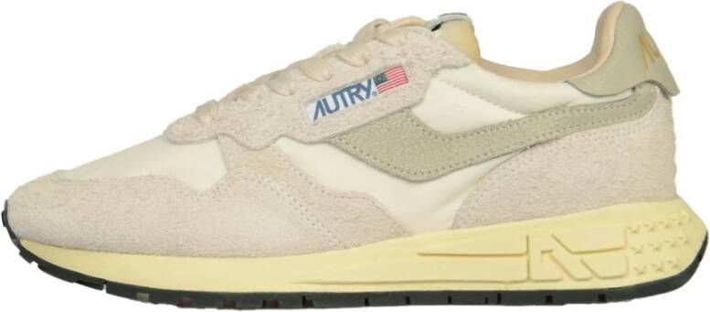 Autry Reelwind Sneakers Vintage-geïnspireerde Prestatieschoenen Beige Heren