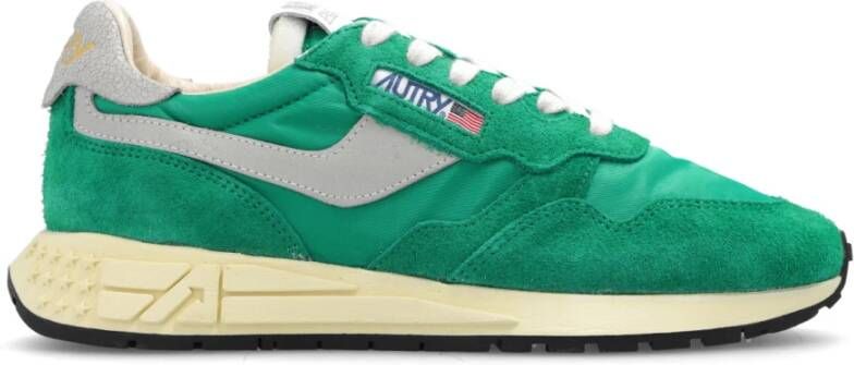 Autry Groene Sneakers met Nylon en Suède Inzetstukken Green Heren