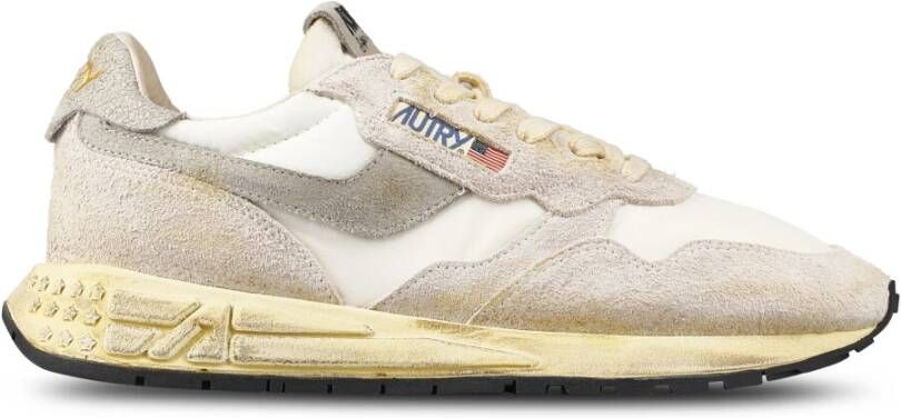 Autry Vintage Beige Lage Top Sneakers Beige Heren