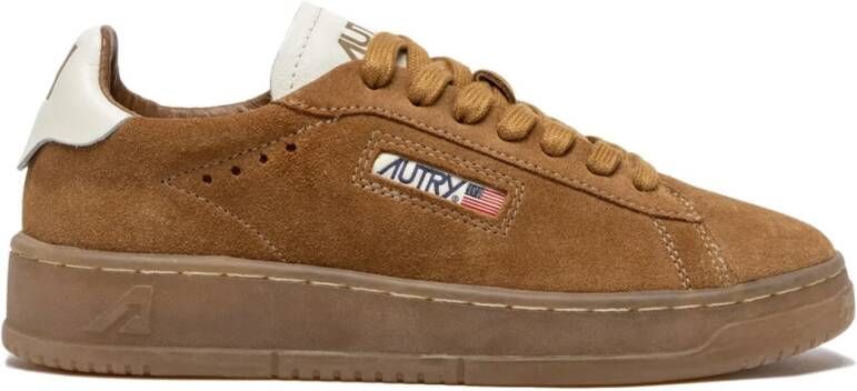 Autry Beige Veterschoenen met Platte Zool Beige Heren