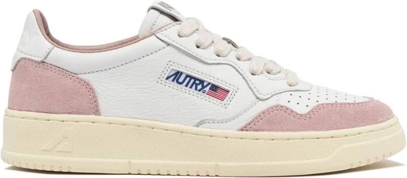 Autry Retro Medalist Wit Roze Sneakers
