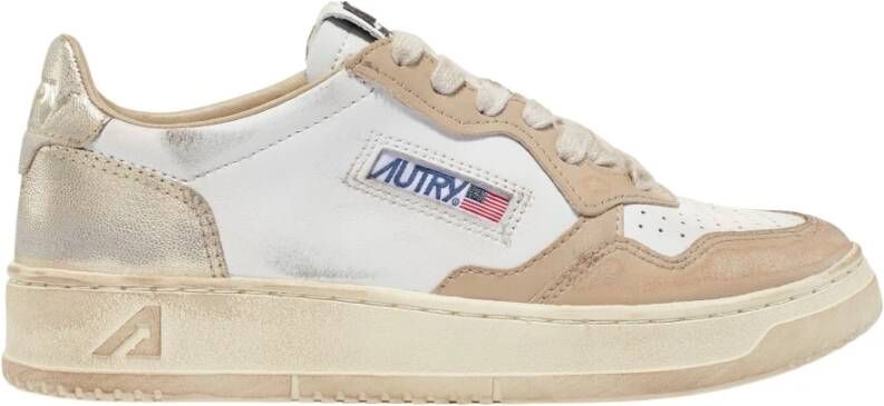 Autry Vintage Lage Sneakers voor Vrouwen White Dames