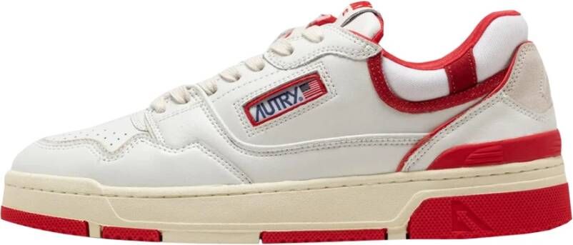 Autry Witte Sneakers met Vetersluiting en Geperforeerde Neus White Heren