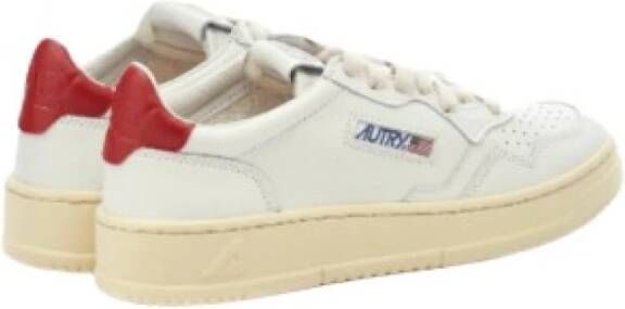 Autry Vintage Lage Leren Sneakers voor Vrouwen White Dames