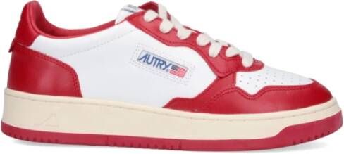 Autry Vintage lage leren sneakers met Amerikaanse vlag detail Rood - Foto 9