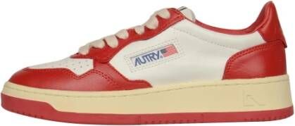 Autry Vintage lage leren sneakers met Amerikaanse vlag detail Rood - Foto 10