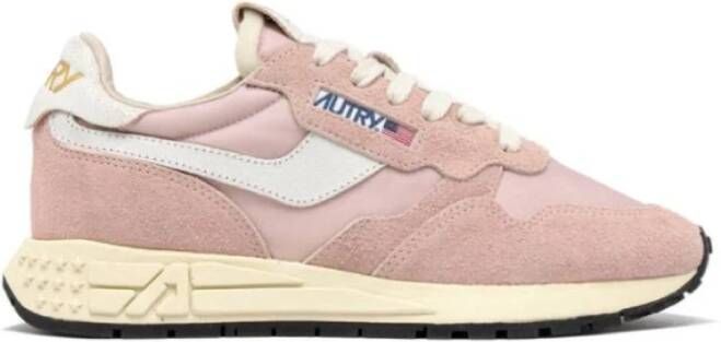 Autry Roze en witte sneakers Pink Dames