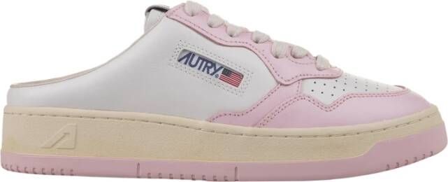 Autry Roze Medalist Mule Lage Sneakers Multicolor Dames