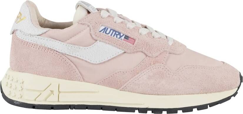 Autry Low-Top Sneakers Reelwind Almond-Toe Low-Profile Sneakers in roze