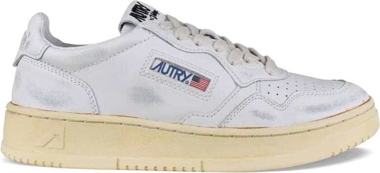Autry Witte Leren Veterschoenen White Dames