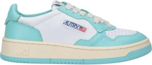 Autry Vintage lage profiel leren sneakers met Amerikaanse vlag detail White Dames