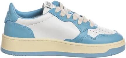 Autry Vintage lage profiel leren sneakers met Amerikaanse vlag detail White Dames