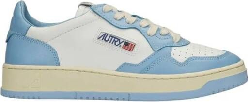 Autry Vintage-geïnspireerde leren sneakers Blauw Heren