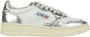 Autry Kleurrijke Leren Sneaker met Reflecterend Label Gray Dames - Thumbnail 1