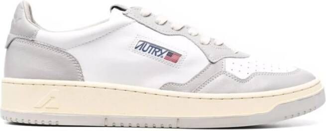 Autry Witte Blauwe Herensneakers AW23 Lage Sneakers Witte Lage Sneakers White