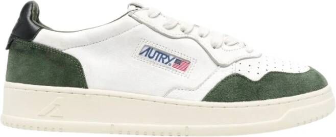 Autry Vintage-geïnspireerde Medalist Low Sneaker voor vrouwen Wit Heren