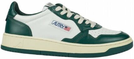 Autry Witte Groene Leren Sneakers met Geperforeerde Neus Green Heren - Foto 14