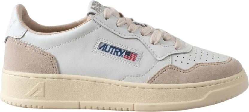 Autry Sneakers in vintage stijl met moderne details White Dames