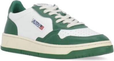Autry Groene Leren Sneakers voor Mannen Green Heren