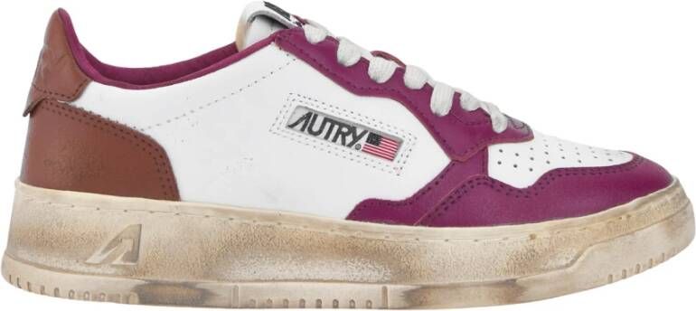 Autry Vintage Medalist Lage Top Sneakers Brown Dames