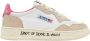 Autry Vintage Stijl Lage Top Leren Sneakers in Wit Zand Roze White Dames - Thumbnail 4