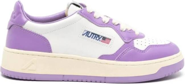 Autry Medalist 01 Lage Sneakers Wit Violet Multicolor Heren