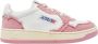 Autry Tweekleurige leer- en stoffen medaillewinnaar sneakers Roze Dames - Thumbnail 1
