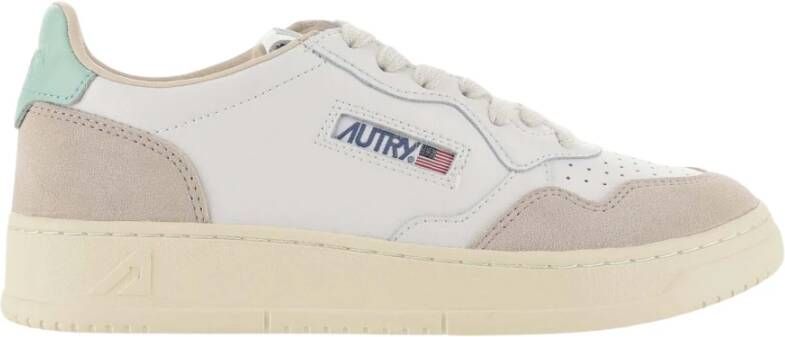 Autry Witte Mistgroene Sneakers White Dames