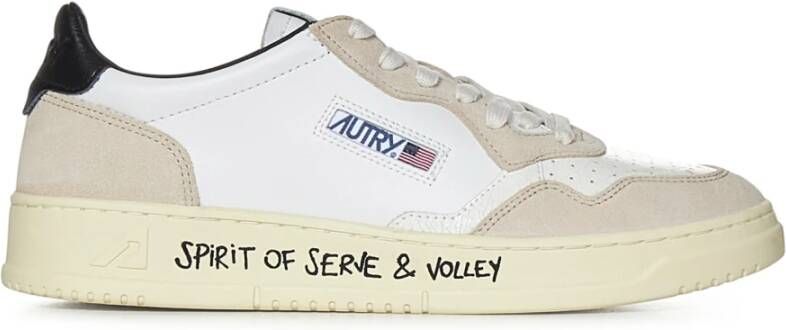 Autry Witte Medalist Sneakers met Logo Patch Multicolor Heren