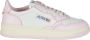 Autry Witte en Roze Lage Leren Sneakers Witte Roze Leren Sneakers voor Dames Multicolor White Dames - Thumbnail 45