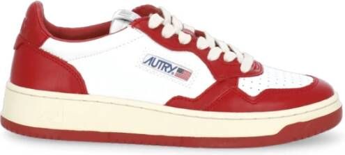 Autry Vintage lage leren sneakers met Amerikaanse vlag detail Rood - Foto 11
