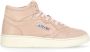 Autry Leren Mid Woman Sneakers Beige Dames - Thumbnail 1