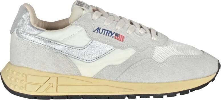 Autry Sneakers van leer en nylon met suède details Gray Dames