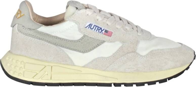 Autry Sneakers van leer en nylon met suède details Gray Dames