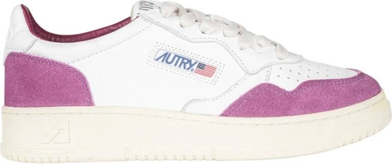 Autry Sneakers van leer en suède met logo White Dames