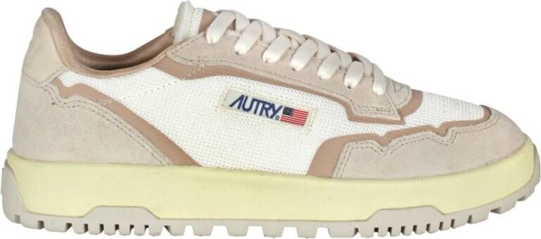 Autry Sneakers van mesh en leer met TPU-details Beige Dames