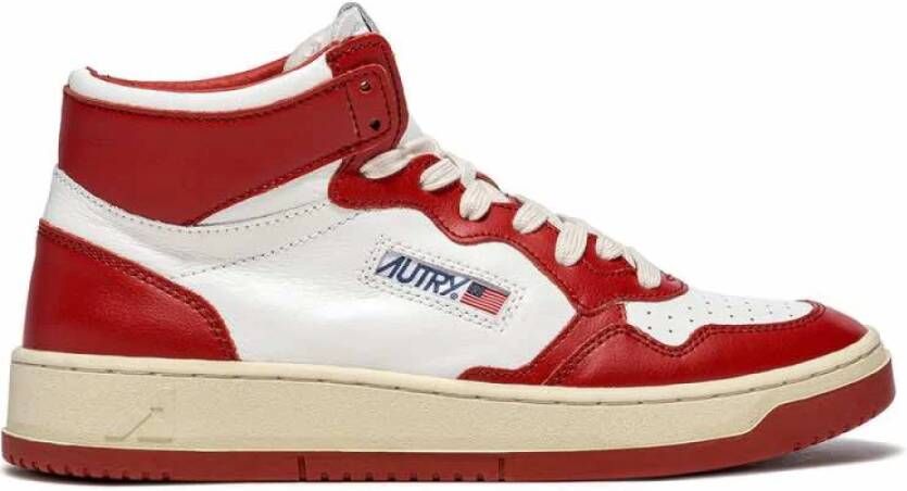 Autry Sneakers van twee kleuren leer Rood Dames